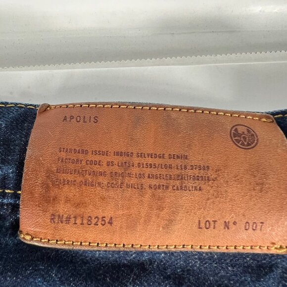 Apolis Global Citizen Red Line Selvedge Jeans Men's 30x33* Straight Denim Tag 30 - Picture 10 of 16